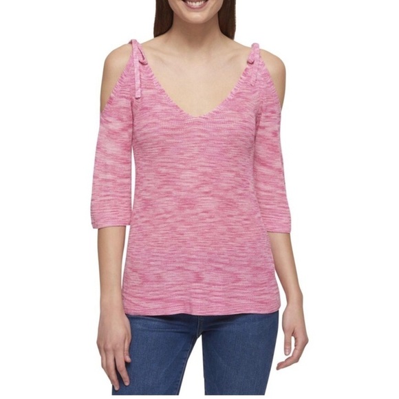 Tommy Hilfiger Space Dyed Cold Should Knit Top Size Large - Picture 1 of 6